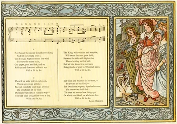 &39;To All You Ladies agora na terra, nós homens no mar indite&39;, ilustração da canção de &39;Pan-Pipes&39;, Um livro de canções antigas, recentemente arranjado e com acompanhamentos por Theo. Marzials, publicado em Londres por George
